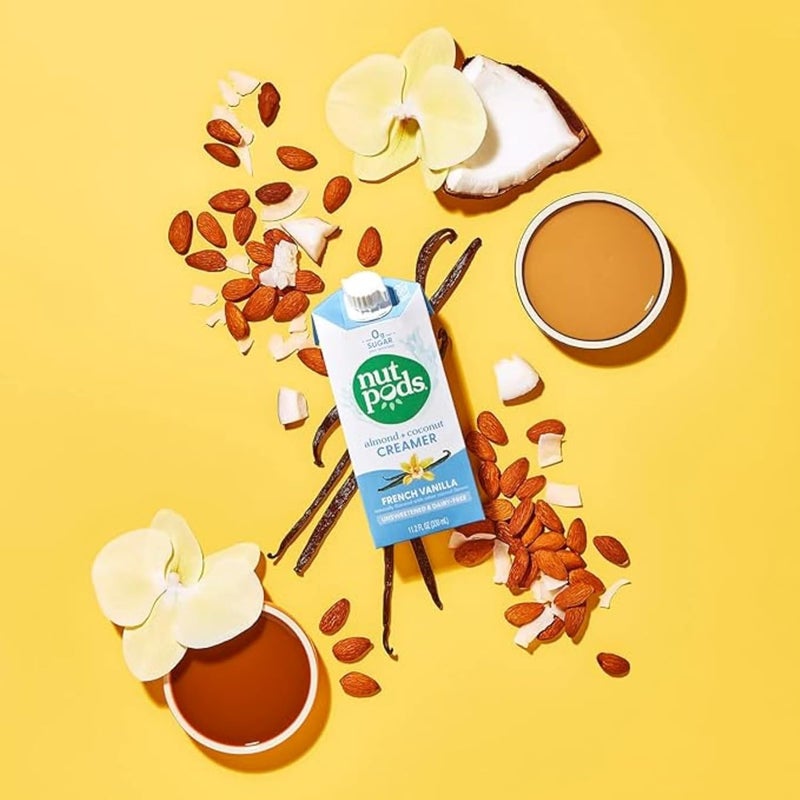 nutpods French Vanilla Almond + Coconut Creamer - Unsweetened & Dairy-Free - 12-Pack - Image 3